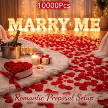 500/1000pcs Artificial Rose Petals, Suitable For Wedding Proposal Decoration, Valentine's Day, Romantic Room Decor, Birthday Party; 1500/2000/3000/4000/10000pcs, Graduation Gift - 500pcs - View 17