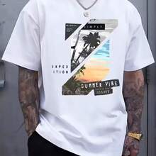 Camiseta impresa para hombres y mujeres - Blanco - Ver 1