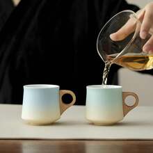 1个装咖啡杯 小容量早餐杯 陶瓷杯礼盒套装，清爽水杯 创意陶瓷纪念杯 适用于早餐和下午茶，高品质 - 咖啡杯100ml - 查看 10
