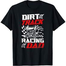 Dirt Track Racing Race Dad Sprint Car Vintage T-Shirt - Black - View 1