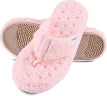 Isotoner Women's Indoor/Outdoor Cozy Plush Terry Knit Clog And Flip Flop Slippers With Foam Comfort - 夾腳拖 + 8.5-9 + 晚間沙灘 - 查看 10