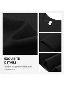 Classic Beagle Print T-Shirt, 180g, Short Sleeve Crew Neck Jumping Gift T-Shirt - Black - View 4