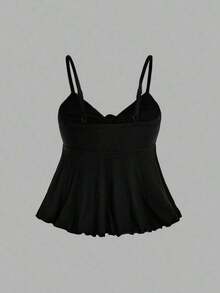 MOD Camisola de mujer con cordones de unicolor, multipaquete, estilo bohemio, adecuada para atuendos de playa, looks de vaquera occidental, blusas casuales, fiestas rave, festivales de música country - Albaricoque - Ver 8