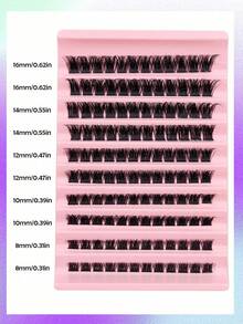 Asiteo Fluffy Lash Clusters, 8-16mm 120pcs Delicate Individual False Eyelashes - Natural Look, D-Curl Voluminous, Salon-Grade Volume And Length For DIY Lash Extension - Easy To Wear, Reusable, Comfortable Fit, Suitable For DIY At Home, Parties, Daily Makeup, Lash Extension, Graduation Gift, Vacation Lashes - D - View 5