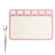 KLONKEE 2/3PCS Jewelry Beading Mat, Soft And Stable, Centimeter Scale, Beading Mat And Stainless Steel Convenient Tweezers, With Spoon, For Jewelry Making Beading Supplies (Pink) - Pink Beaded Mat - View 14