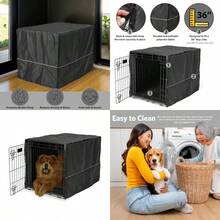 - Funda para jaula de perro, Negro, 91.44 cm - como en la foto - Ver 1