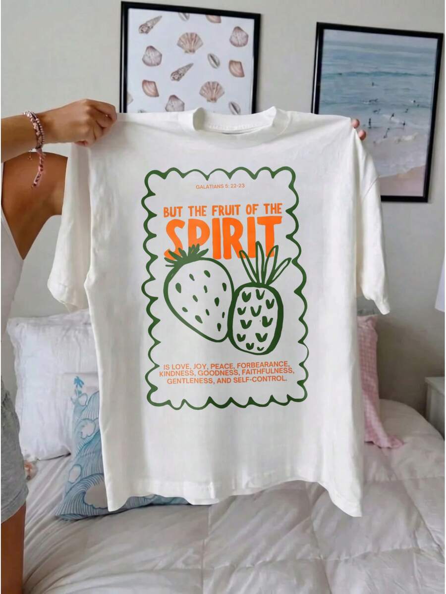 1 Piece Unisex Loose Fit Short Sleeve T-Shirt, 180g, Crew Neck, 100% Pure Cotton, Designed By Y2K Artists In The Bababask Style, Casual And Versatile, With Celebrity Print, Ideal For Urban Style, Daily Outings, Camping, Concerts And Hip-Hop, Rock And Rap Events, Perfect For Festivals, Autumn And Year-Round Wear, Special Offer On Plus Sizes For Women - 白色5 - 查看 1