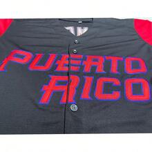 #21 Roberto Clemente 波多黎各隊黑色刺繡棒球球衣，世界棒球經典賽棒球服飾，比賽日球迷禮物 - 黑色 - 查看 5