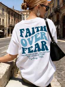 Women's Short-Sleeved T-Shirt With A Round Neck And Graphic Print, A Casual And Modern Style, Your Everyday Essential. Resort, Women's Graphic T-Shirt, Women's White Summer Top - 白色 4 - 查看 5