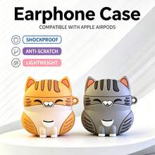 Estojo de Fone de Ouvido em Formato de Gato Compatível com os Modelos Mais Recentes Apple Pro 3 e Air 1/2/3/4/Pro/Pro 2/Pro 3 Um Acessório de Estimação Indispensável para Donos de Gatos - Multicolorido - Visão 2