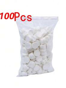 100pcs Compressed Towels - Large Capacity Portable Disposable Compressed Face Towels | Suitable For Outdoor Hiking, Camping, Travel - Christmas Bestseller. Disposable Compressed Towels, Clear Packaging , Portable Travel Compressed Face Towels, Makeup Remover Towels. - 彩色 - 查看 1