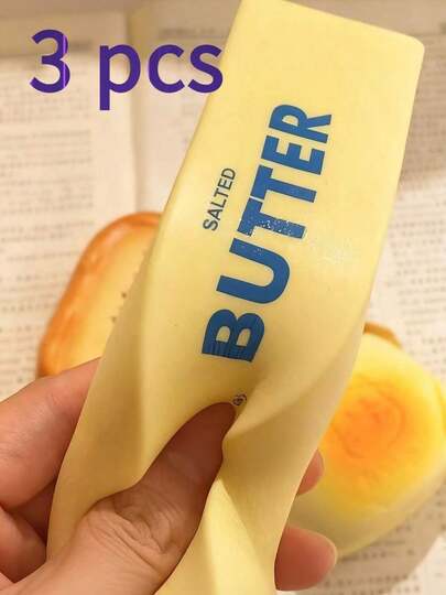 4oz Realistic Butter Stick Squishy Toy, Premium TPR Ultra Soft Moist Moldable Slow Rising Fidget Toy, Simulated Food-Shaped Sensory Calming Decompression Gadget, Weighted Palm-Sized Tactile Accessory, Smooth Elastic Skin-Friendly Texture For Satisfying Squeeze & Knead, ADHD, Anxiety & Stress Relief, Autism-Friendly Sensory Prop For Emotional Regulation, Playful Office Prank Supply & Aesthetic Modern Desktop Decor, Unisex Novelty Gift For Kids, Teens And Adults, Perfect For Casual Gatherings, Stress Relief & Holiday Gifting, Oddly Satisfying 4oz Butter Shaped Anti-Stress Collectible Leisure Toy