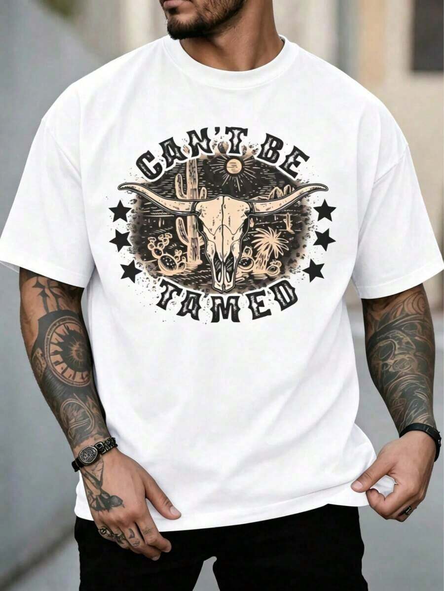 Camiseta casual de manga corta y cuello redondo para hombres, con letras y motivos divertidos estampados.Diseño holgado, tejido de alta calidad, tacto suave y cómodo, excelente transpirabilidad, absorbe la sudor sin encogerse.Ideal para hombres y mujeres, diseño para parejas, camiseta de pareja de mangas medias y largas, un artículo imprescindible en verano - Blanco - Ver 1