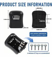 Wall Mounted Key Storage , Black RHYL - 黑色 - 查看 5