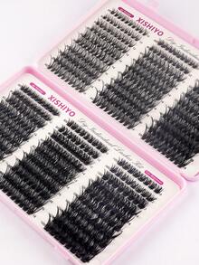 580 sợi mi giả, độ cong D, tự nhiên và mềm mại, 30D+40D+50D+60D+80D+100D, độ dài hỗn hợp 10mm-18mm, mi giả tự làm. - Xem 4