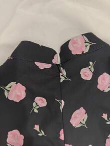 Spring 2026 Maxi Dress, Loose-Fitting With Floral Print, Elegant And Modern Style - 黑色 - 查看 3
