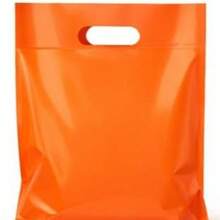 Kit 100 Unidades de Sacolas Plásticas Boca Palhaço para loja 20x30 Alça Vazada para loja - Visão 2