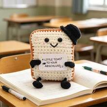 1 Stück Brot mit Hut ist ein interessantes Verlobungsgeschenk für Paare, Bräute und Bräutigame, ein kuschiges Hochzeitsgeschenk mit Handarbeit, und ein Verlobungsgeschenk für Herr und Frau - eine liebevolle Heimdekoration und Kartenersatz. - Verschiedenfarbig - Übersicht 5