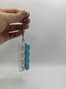 1pc Stress-Relief Keyboard Keycap Charm - Multi-Color, Clasp Keychain For Mechanical Keyboards - Perfect Valentine's Gift & Fashion Accessory - Color Mixing - View 5