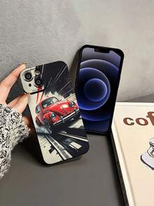 Tema de carreras del  Beetle rojofunda de teléfono Fundas compatibles con ,Apple,VIVO,OPPO,,, y Honor.Fabricadas en silicona TPU,ofrecen protección contra golpes y caídas. - Negro - Ver 4