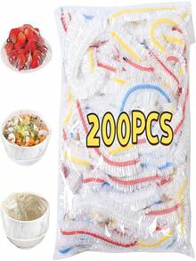 400PCS Plastic Wrap Covers Stretch Lid Bowl Protector Reusable Food Cover Dispenser Kitchen Gadget Mess-Free Easy Cover Durable Hygienic Compact Space-Saving No Waste For Home Picnic BBQ Travel - View 12