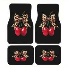 1 buah/4 buah Alas Lantai Mobil & Alas Bagasi, Alas Lantai Interior Mobil, Alas Pelindung Mobil, Bahan Poliester, Motif Leopard Ceri, Cocok Untuk Truk/Sedan/SUV - A - View 13