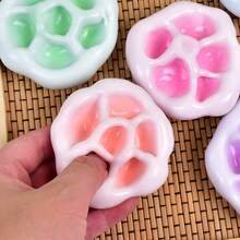 1pc Soft Mochi Squeeze Toy, Stress Relief Squeeze Experience, Wrapped In Thin Ice Skin, Plastic Mochi Texture, Perfect For Office, Party, April Fools' Day Gift (No Need For Needles) - A - View 2