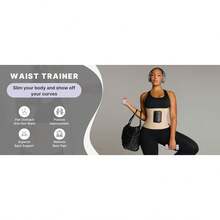 Dual Adjustable Wrap Waist Trainer Belt, Wide Elastic Compression Waist Cincher For Daily Body Shaping Posture & Lumbar Support - Black 1 Pcs - View 5