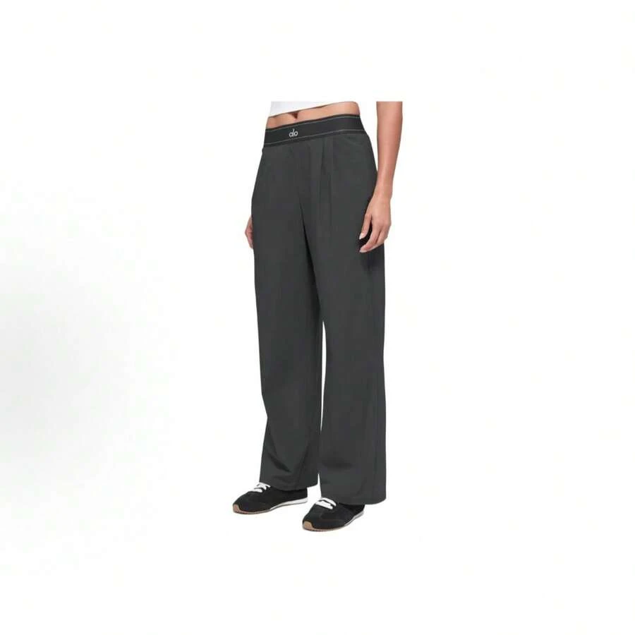 Alo Yoga Suit Up TROUSER Loose Soft Stretch High-Waisted Regular Straight Leg Suit Pants For Women - 黑色W51432R - 查看 1