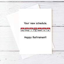 Happy Retirement Cards, Retiree Congratulations Card, 'Your New Schedule', Funny Retirement Cards, Retirement Gifts For Colleagues And Friends - Multicolor - View 4