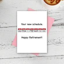 Happy Retirement Cards, Retiree Congratulations Card, 'Your New Schedule', Funny Retirement Cards, Retirement Gifts For Colleagues And Friends - Multicolor - View 9