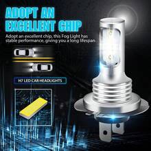 2pcs H7 LED Car Headlight Bulb Kit, High/Low Beam, 80W, 6000K, Bright - 1860 - View 6