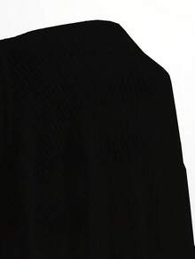 Camiseta casual de manga corta con cuello redondo, de talla grande, con estampado de leopardo y estrella, estilo Y2K - Negro - Ver 2