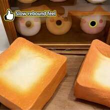 1pc Latest Jumbo Slow Rising Super Soft Squishy Simulation Bread Toy, Perfect Gift - Birthday Gift, Ideal Gift, Surprise Gift, Holiday Gift, Seasonal Gift, Halloween Gift, Christmas Gift, Gamer Gift, Gift - Multicolor - View 4