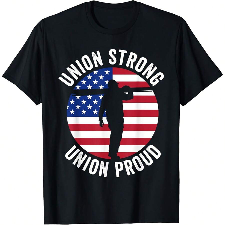 Union Strong Labor Day T-Shirt - Negro - Ver 1