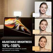 1pc Portable Phone Selfie Ring Light, Compact LED Lamp, Clip-On Design For Smartphone, High-Quality Beauty Selfie Tool, Rechargeable With Long Battery Life To Meet Daily Needs - Mobile Phone Fill Light - View 3