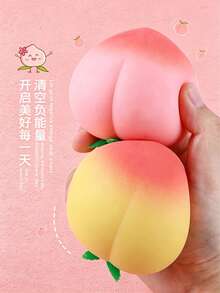 1个2026新款桃子挤压减压玩具,理想礼物,惊喜礼物,节日礼物,情侣礼物,疗愈礼物,游戏玩家礼物,软萌玩具,缓解压力 - 彩色 - 查看 12
