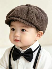 Set Topi Newsboy Vintage dan Dasi Kupu-kupu untuk Balita Laki-laki - Topi + Dasi Kupu-kupu - View 12