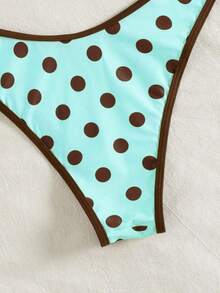 Set de 2 bikinis sexy y de moda en negro y blanco para mujer, ropa de playa de verano para vacaciones - verde menta - Ver 5