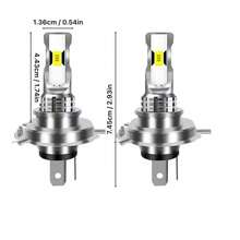 2 bóng đèn pha LED H4 cho ô tô, ánh sáng trắng Xenon 6000K, model 472, chế độ chiếu xa/gần, 12V 24V - G3 - Xem 3
