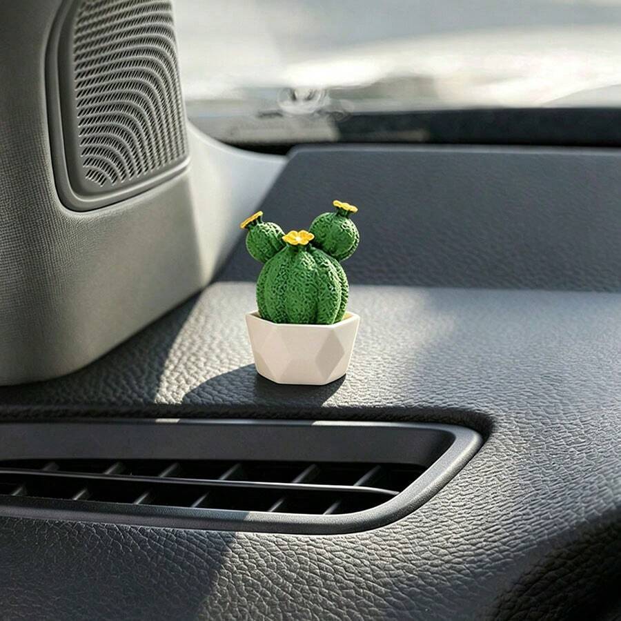 1pc Miniature Landscape Creative Elegant Fresh Small Potted Plant, DIY Car Interior Decor, Desktop Ornament, Office Workstation Computer Screen Decoration Accessory - Small Potted Plants - View 1