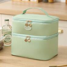 Mehrstöckige isolierte Lunch-Tasche, wasserdichte und auslaufsichere Thermotasche für Büro und täglichen Gebrauch, tragbare Lunchbox-Aufbewahrung - Verschiedenfarbig - Übersicht 9