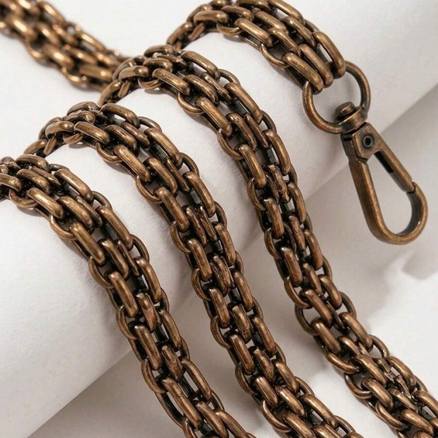 Thick Silver Metal Chain Strap, 30-120cm Purse Replacement Shoulder Strap, Durable Heavy Duty Handbag Chain For Crossbody DIY Bags - Bronze - View 1