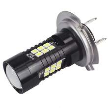 2 bóng đèn LED H7 cho ô tô, 21 chip SMD 3030, ánh sáng trắng siêu sáng 6000K, đèn sương mù và đèn chạy ban ngày, 12V 24V - 21SMD - Xem 9