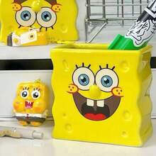 SpongeBob SquarePants 1 Stück Quadrathose Gary Schnecke Stifthalter, Plastik Cartoon Stifteorganizer, Stiftbecher, Büro Schreibtischzubehör, Make-up Pinselhalter, Heim Arbeitsplatz Dekoration, Tischorganizer, Neuheit Raumakzent, Geschenk für Fans - Verschiedenfarbig - Übersicht 8