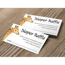 Printed Party Baby Shower Jungle Adventure Theme (Diaper Raffle Ticket Insert) - Diaper Raffle Insert - View 6
