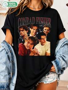 Vintage Conrad Fisher Shirt, Conrad Cousins Beach Team T-Shirt, Summer Romance, TSITP Everyday Wear, Casual T-Shirt - Black - View 6