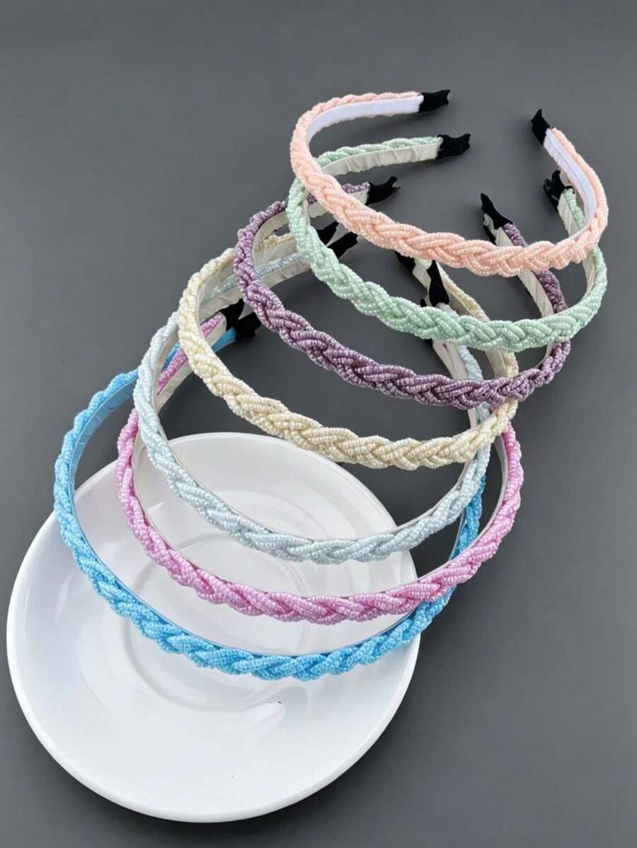 7pcs Colorful Crystal Headbands Suitable For Daily Wear - Multicolor - View 1