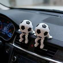 Black And White Style Soccer Statue, Movable Joint Car Statue, Adult Sports Theme Vehicle Style Desktop Decor, Father's Day Gift, Graduation Season Gift, And Personalized Decor For Soccer Enthusiasts - Multicolor - View 5