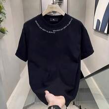 High-Quality, Pure Cotton T-Shirt, Fashionable Brand, American Style, Modern Print, Men's Summer Crew Neck, Loose Fit, Casual And Versatile Short Sleeves. GUDS - 純棉200克-黑色 - 查看 5